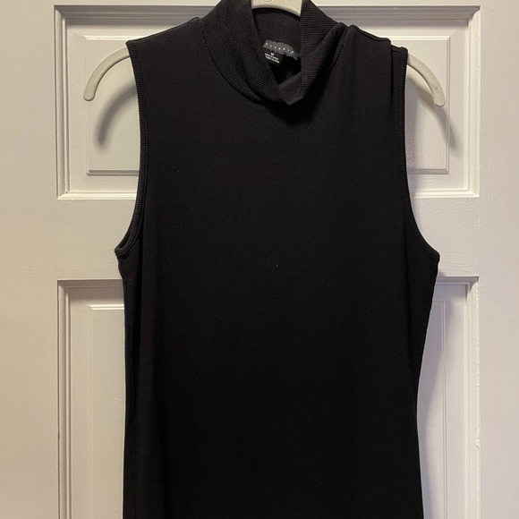 NWOT Sanctuary Essential Sleeveless Mock Neck Top Black - Picture 3 of 4